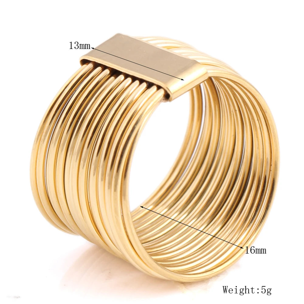 Gold Color Tungsten Rings For Men Fashion Jewelry 316L Stainless Steel Brand Wedding Ring For Women bijoux Party Accessories