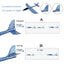 48cm Large EVA Foam Aircraft Toy Hand Throw Flight Glider Aircraft Airplane DIY Model Toy Throwing Roundabout Airplane Kid Gifts