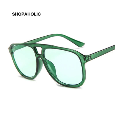 Vintage Oversized Square Sunglasses Woman Brand Designer Retro Sunglass Rectangle Sun Glasses Female Candy Color Eyewears