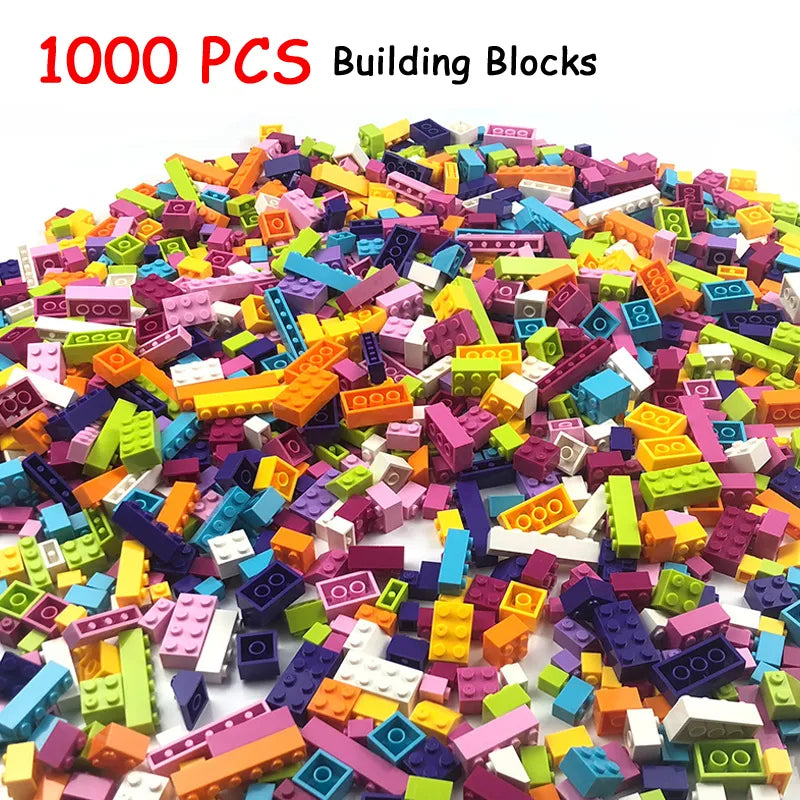 Hot 1000 Pieces Building Blocks City DIY Creative Bricks Bulk Model Figures Educational Kids Toys Compatible All Brands