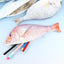 1PC Creative Fish Shape Pencil Case Kawaii Korea Style Cloth Pencils Bags School Supplies Stationery Hot Pen Box