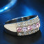 Fire Color Zircon Ring Bohemia Princess Micro-inlaid AAA Zircon Ring Wedding Rings For Women Engagement Fashion Jewelry