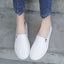 Women Sneakers White Flats Cut-Out Woman Loafers Pu Leather Slip on Shoes Low Heels Casual Shoes Espadrilles Ladies Shoes N7145