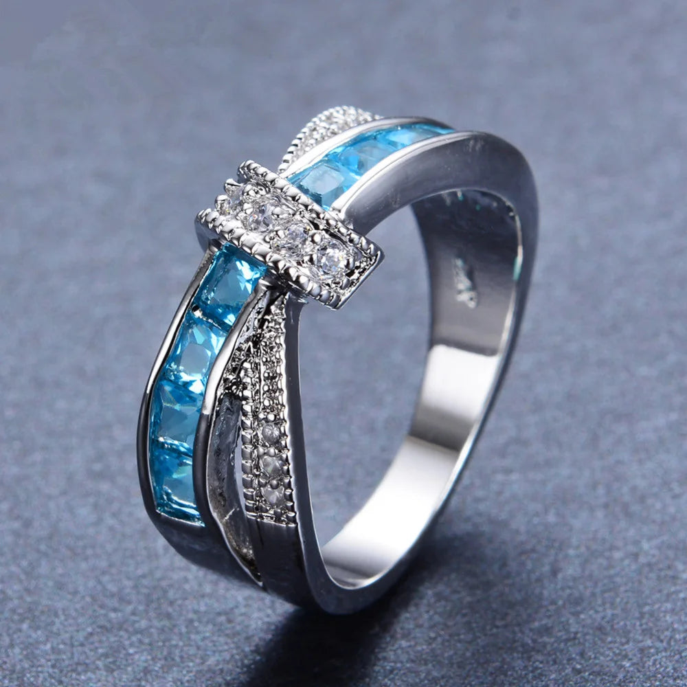 Plated stone crystal  Ring