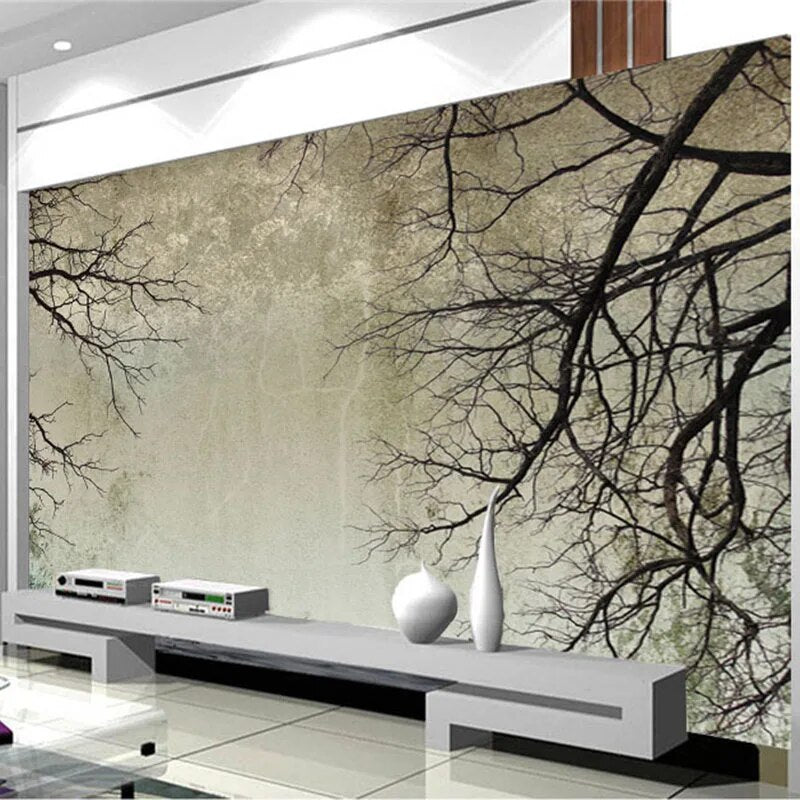 Custom Any Size Mural Wallpaper Modern Simple Branch Sky Photo Wall Paper For Walls 3D Living Room Home Decor Papel De Parede 3D