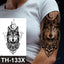 DIY Forest Design Waterproof Fake Temporary Tattoo Wolf Sexy Women Body Art Arm Tattoos Paper For Men Boys Girls Tatoo Large Big