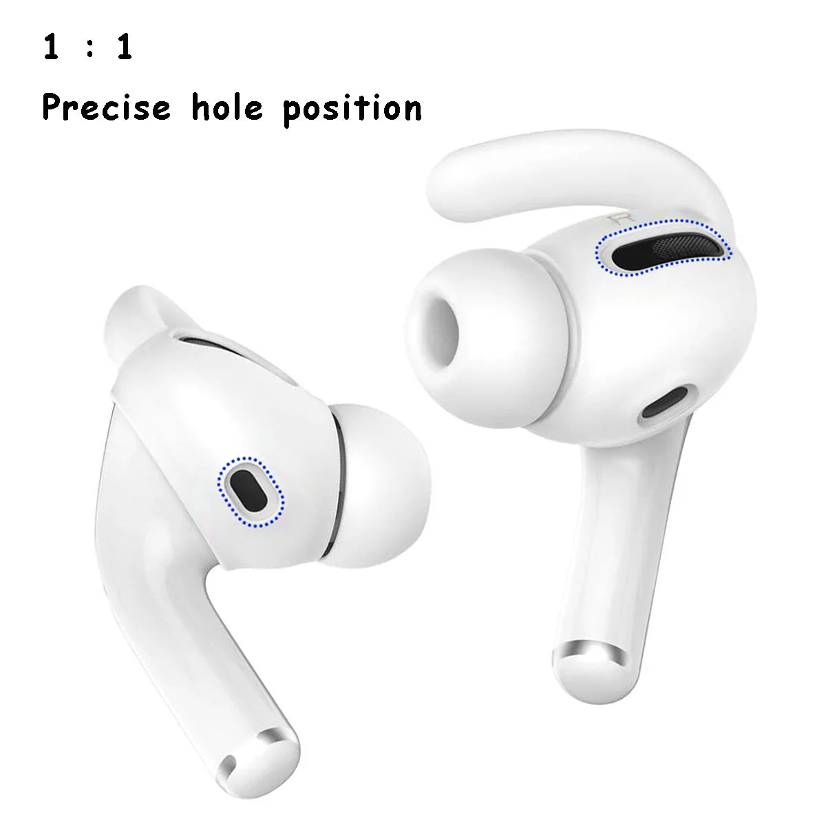 2 Pair Soft Silicone Protective Earhooks For AirPods Anti-slip Ear Hook Earphone Holders Cover Case for AirPods Ear Buds Headset