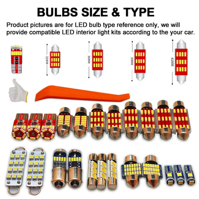 MDNG 8Pcs Canbus Car LED Interior Light Kit For 2006 2007 2008 2009 2010 2011 2012 Honda Civic Dome Map Trunk License Plate Lamp