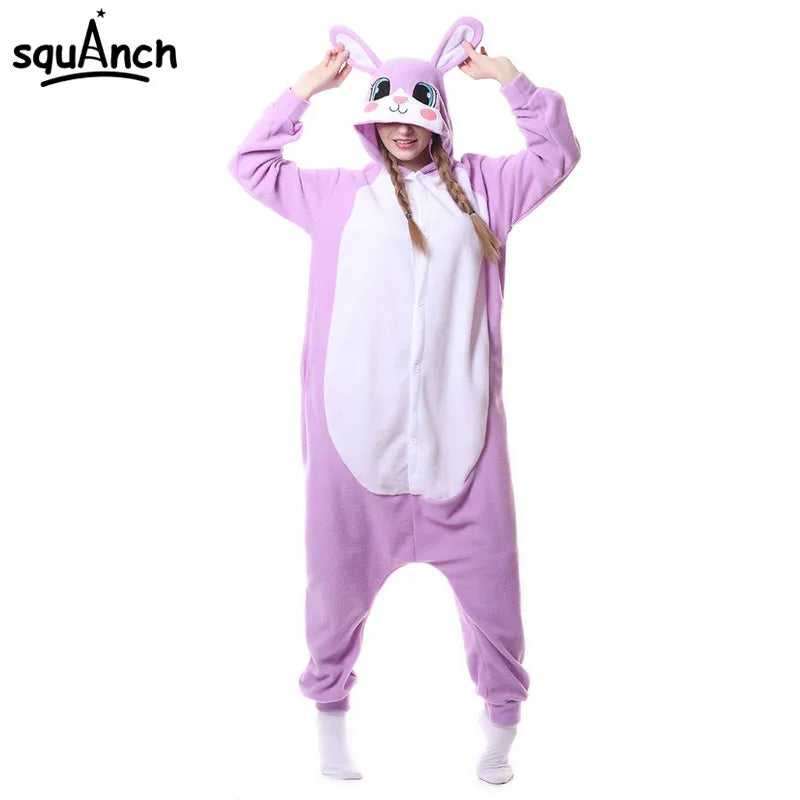 6 Models Rabbits Onesie Cute Kigurumis Pink.