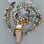 Y.YING 3 Strands Natural Moss Amazonite Multi Color Blue Turquoise Necklace Biwa Pearl Agate Druzy Pendant