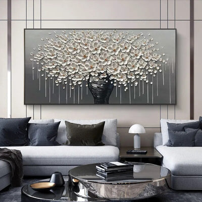 Modern Canvas Big Money Tree Flower Canvas Painting on Canvas Abstract Home Art Picture for Living Room Home Decoration