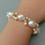 Y·YING Freshwater Cultured White Baroque Pearl Bracelet for Women Wedding Birthday Gift Charm Bracelet