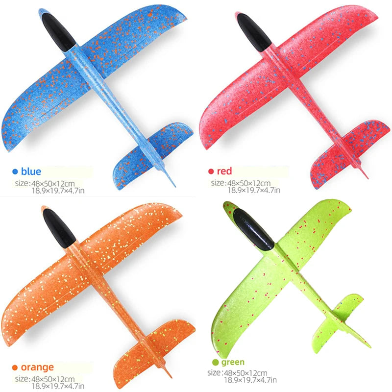 50CM Big Foam Plane Glider Hand Throw Airplane Light Inertial EPP Bubble Planes Outdoor Launch Kids Toys for Children Boys Gift