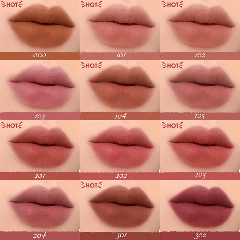 FOCALLURE Matte Lipstick Velvet Mist Lip Clay Not Dry Lip Cream 17 Color Peach Nude Lip Stick Waterpoof Lip Cosmetic Makeup