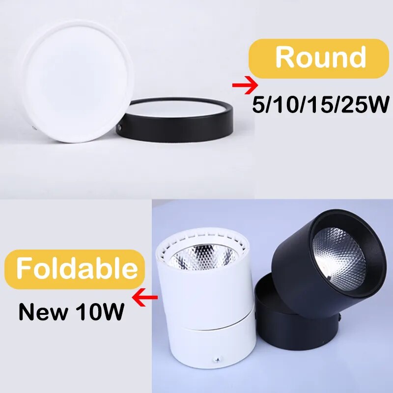 Led Downlights Ceiling Spot Led Lamp 15/25W Kitchen Down light Surface Mounted Spot Indoor Lighting Fixture for Room Home Decor