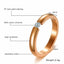 Trendy Rose Gold Color Engagement Couple Rings for Lover Stainless Steel with CZ Stone Men Women Wedding Jewelry Bands Wholesale