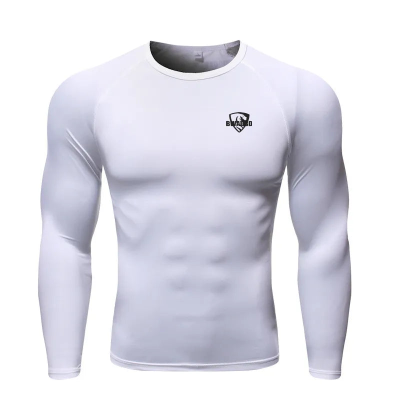 2022 summer Quick Dry fashion long sleeve T-Shirts Casual Shirt men Fitness Printing Tight T-Shirts Gyms Sportswear men T-Shirts