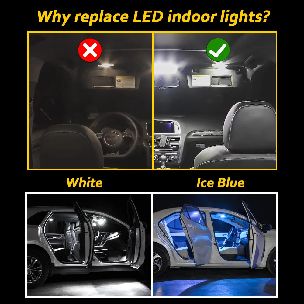 MDNG Vehicle LED Interior Map Dome Reading Plate Light Kit For Suzuki Alto 1999- 2018 2019 2020 2021 2022 2023 2024 Indoor Bulbs