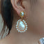 Y·YING natural White Teardrop Freshwater Pearl dangle Earrings  handmade for women Jewelry Gifts