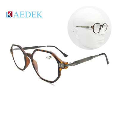 KAEDEK Reading Glasses Men Women Presbyopic Unisex Eyeglasses Fashion Wood Grain Glasses With Diopter Oculos +1 1.5 2 2.5 3 +3.5