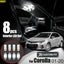 Xukey Car Interior Dome Map Trunk LED Light Kit CANBUS For Toyota Corolla 2007 2008 2009 2010 2012 2013 2014 2015 2016 2017 2018