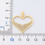 Luxury Fashion Cubic Zirconia Heart shape Pendant Women Gold Color High Quality Chain Necklace Sparking Jewelry Party Gift