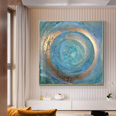 Abstract Blue Painting Oil Painting on Canvas Scandinavian Posters and Prints Cuadros Wall Art Pictures For Living Room