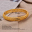 24k 4pcs/Lot Dubai Wedding Bangles For Women Ethiopian Jewelry Gold Color indian Bangles Bracelets Women Birthday Jewelry Gifts