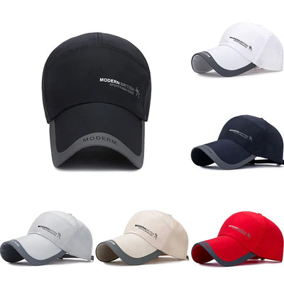 Fashion Mens Summer Caps Outdoor Baseball Hat Running Visor Cap Breathable Quick Dry Mesh Sunscreen Baseballs Cap