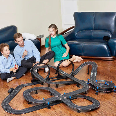 1:64 Track Racing Toy Electric Railway Track Toy Set Racing Track Double Remote Control Car Children's Toys Slot Car natal