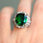 Huitan New Gorgeous Square Green Stone Women Wedding Rings Micro Paved Shiny CZ Noble Lady Engagement Party Ring Fashion Jewelry