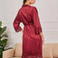 2021 New Women Ladies Sleepwear Lace Half Sleeve Nightgowns Imitation Ice Silk Sleepwear Women Night Dresses With Belt