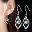 925 Sterling Silver Jewelry Sets Zirconia Twist Water Drop Necklace+Earrings Bijoux For Women Christmas Gift