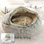 New Pet Dog Cat Round Plush Bed Semi-enclosed Cat Nest for Deep Sleep Comfort in Winter Cats Bed little Mat Basket Soft Kennel