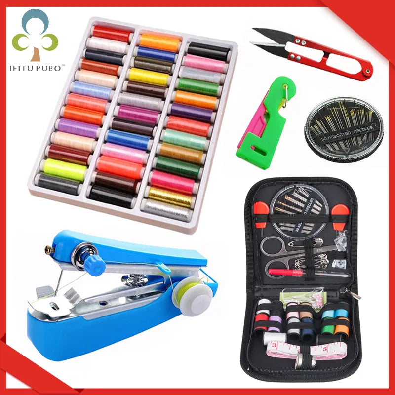 Portable Mini Hand Sewing Machine Household 39 Colors Polyester Sewing Thread Color Home Sewing Kit for Hand Machine Thread ZXH