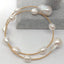 Y·YING Freshwater White Baroque Pearl Keshi Pearl Adjustable Bracelet classic for women