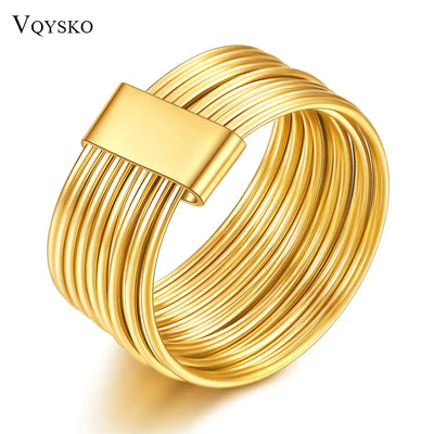 Gold Color Tungsten Rings For Men Fashion Jewelry 316L Stainless Steel Brand Wedding Ring For Women bijoux Party Accessories