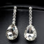 Wedding Luxury Water Drop Crystal Rhinestone Necklace Earrings Jewelry Set