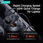 USAMS C28 Digital Display 245W Car Charger USB Type C 3 Ports And Dual Cigarette PD QC Fast Charging For iPhone Xiaomi Huawei