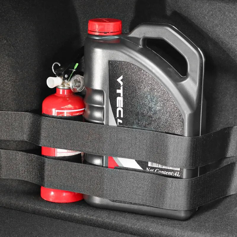 Car Trunk Organizer Elastic Fixing Belt Storage Tapes Belt for Lada Granta Tuning Tesla Model Y Accessories Car Organizer Trunk