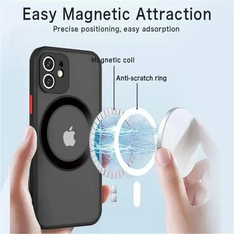 Luxury Magnetic For Magsafe Wireless Charge Phone Case For iPhone 14 13 12 11 Pro Max Mini 14Plus X XR XS Shockproof Armor Cover