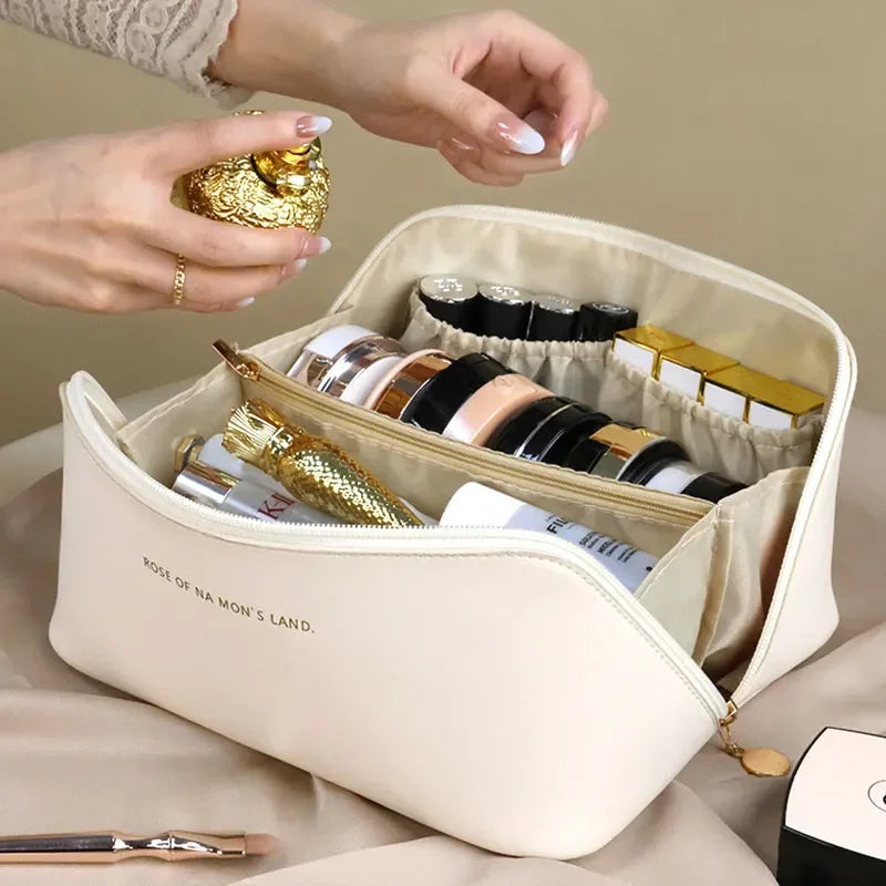 Retro Cosmetic Bag Large Capacity Toiletry Bag Makeup Storage for Women Travel Organizer Set Portable