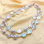 Y·YING  2 Strands Cultured Pearl Necklace Flower Shape Keshi Pearl Necklaces For Women