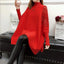 2024 Autumn And Winter New Loose Sweater Coat Women's Half-high Collar Pullover Wrap Swing Beading