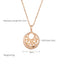 SYOUJYO Shiny Green Natural Zircon Pendant Necklace For Women Fine Jewelry 585 Rose Gold Color Luxury Accessories Gift