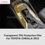 For TOYOTA COROLLA 2023 Car Interior Center Console Transparent TPU Protective Film Anti-scratch Repair Film Accessories Refit