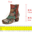 Koznoy Booties for Women 6cm Genuine Leather Autumn Spring Winter Plush Warm Print Ankle Ethnic Boots Moccasins Fashion Shoes