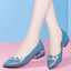 Low Heel Elegant Blue Normal Leather Casual Shoes for Women 2023 Ladies Summer Footwear Pointed Toe Spring Luxury Brand Young 39