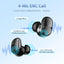 Bluetooth 5.3 Wireless Earbuds Touch Control AI ENC for Clear Calls,Customized EQ APP,Low Latency Game Mode,Long Playtime,type-c