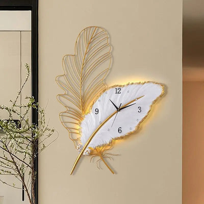 Living Room Wall Clock Decorative Wall Hanging Home New Creative Art Lamp Luxury Clock Restaurant Modern Simple Clock